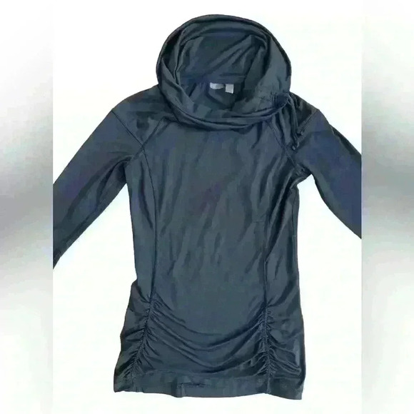 Zella Women’s Cowl Neck Ruched Athletic Top Black Size XS - Picture 2 of 9